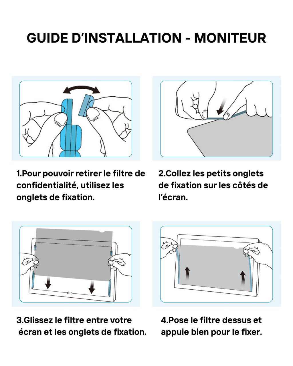 Filtre de confidentialité - Moniteur