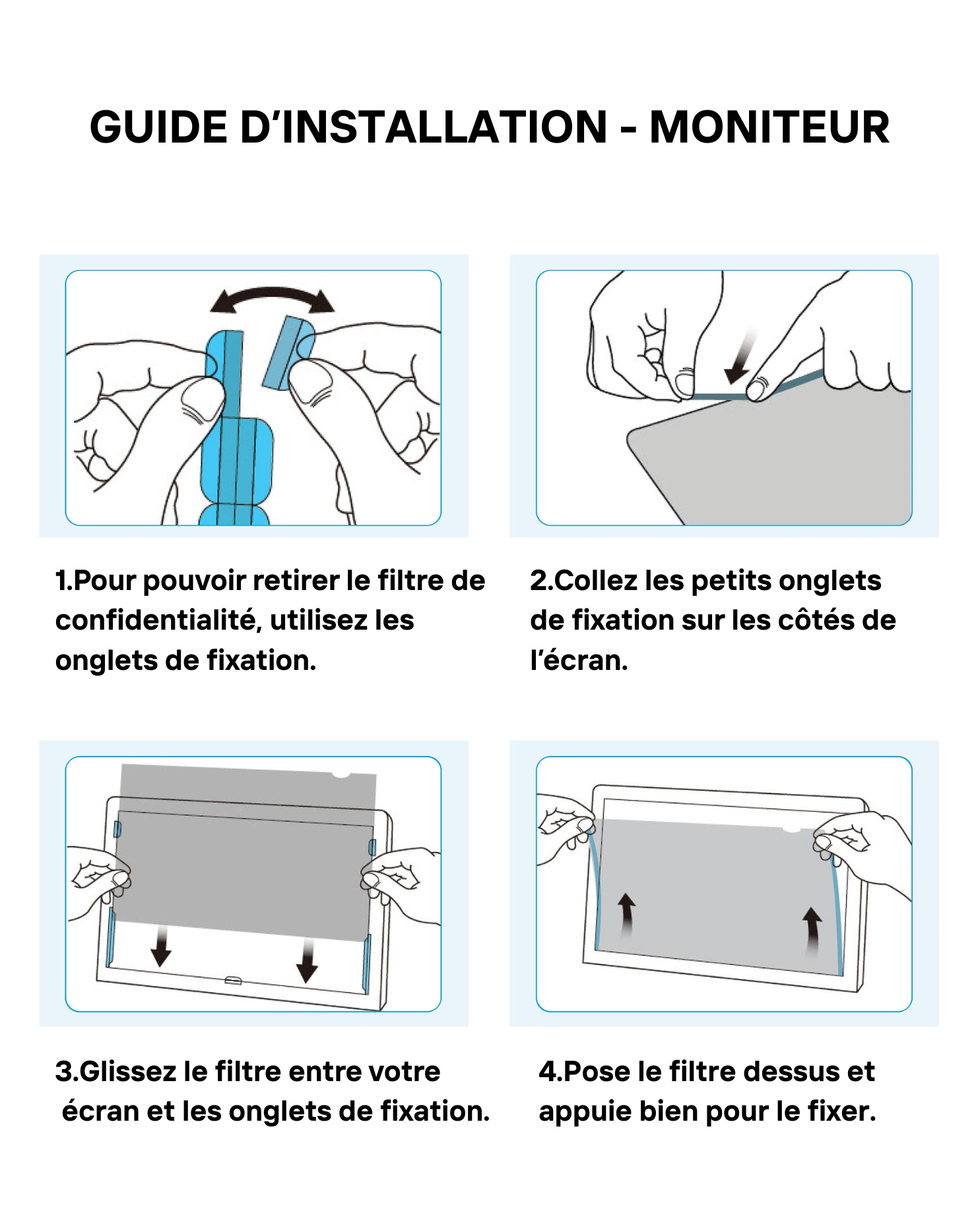 Filtre de confidentialité - Moniteur