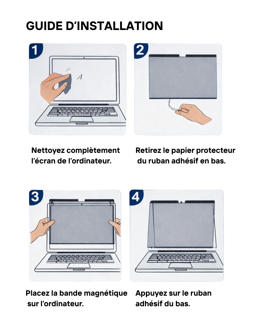 Filtre de confidentialité magnétique - macbook